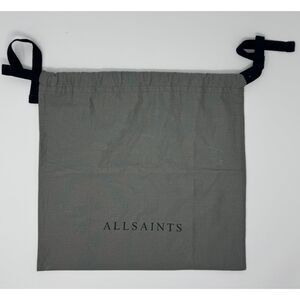 ALLSAINTS Grey Black Dust Bag Shoe Purse Handbag Travel Storage 13.5"x12.75"